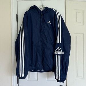 Y2K Adidas Fleece Lined Windbreaker SZ L